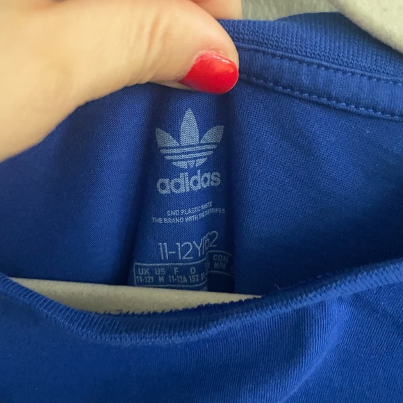 Adidas Boys Logo Blue Cotton Matching Set Outfit Bundle Size Small - Picture 12 of 14